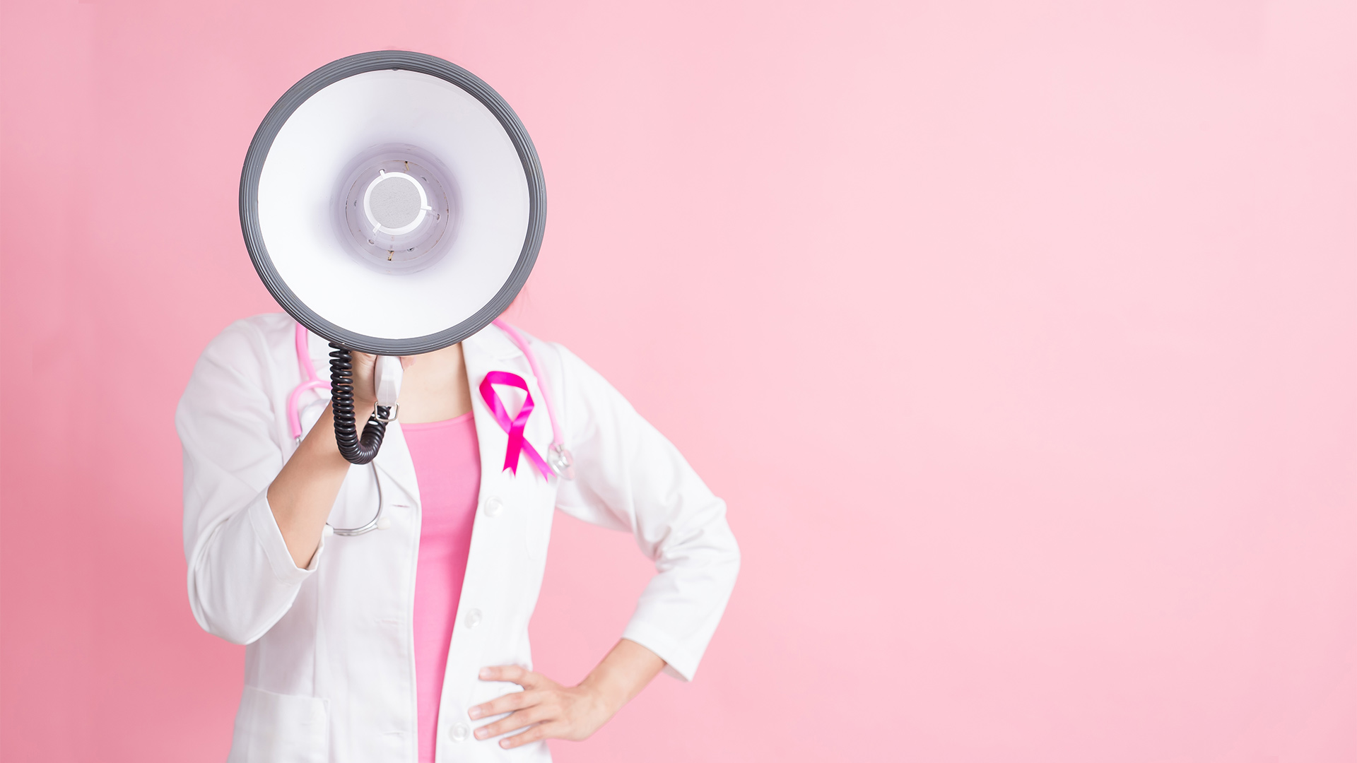 Doctor holding megaphone