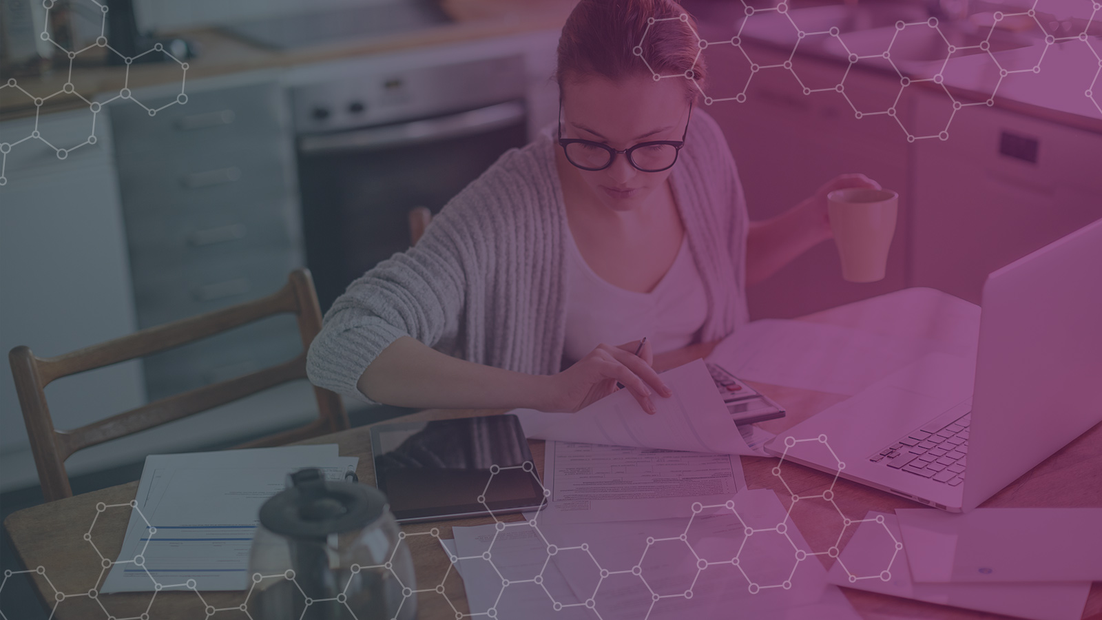 Man working at laptop