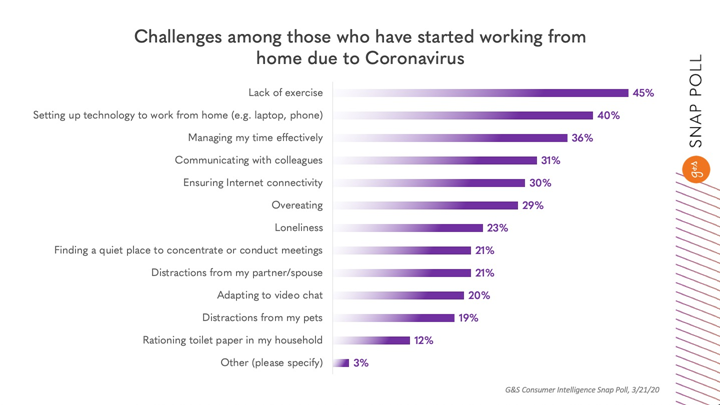 Work From Home Challenges Chart